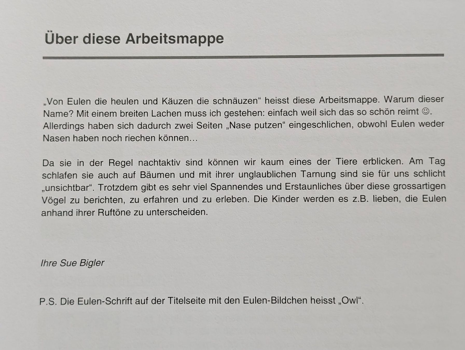 Livres: Kindergartenarbeitsmappe: Von Eulen die heulen – Neuf (Voir description) à Weite par Nur63 1