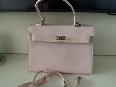 Tasche Anna Panni Leder Pink Top Zustand Frühlings-Accessoir
