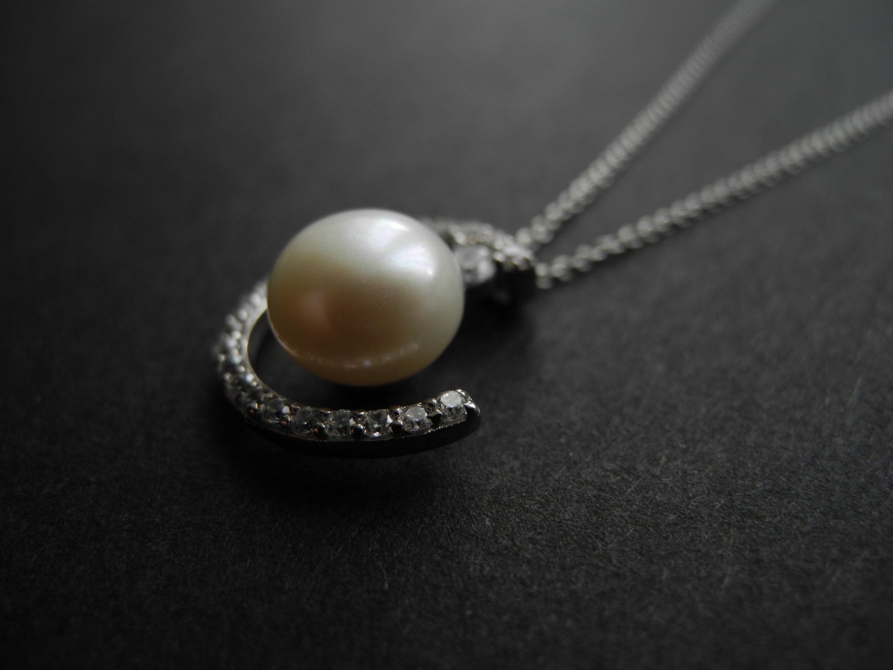 Catenine: Kette 925 Silber mit Perle – Usato da Balsthal venduto da qwer24 1