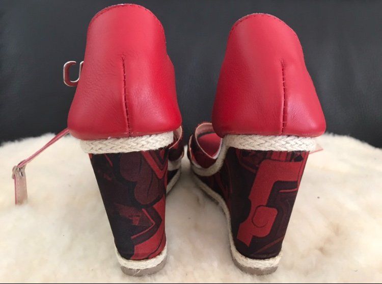 Scarpe da donna: Sandalen 37 Rot echtes Leder – Usato da Dübendorf venduto da Levintreyer 2