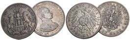 Hambuerg 1876+Preussen 1913
