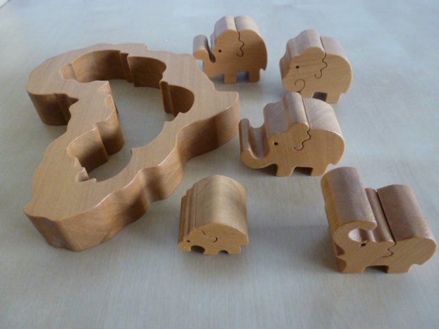 Puzzle: Holz-Elefanten-Puzzle Afrika – Nuovo (secondo la descrizione) da Luzern venduto da Ankerli 3