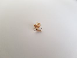 Ohrring Gold 750/18K, Dreieck, bicolor, punziert, wie neu