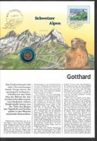 Münzbrief 578 Schweizer Alpen San Gotthardo 1.8.1991