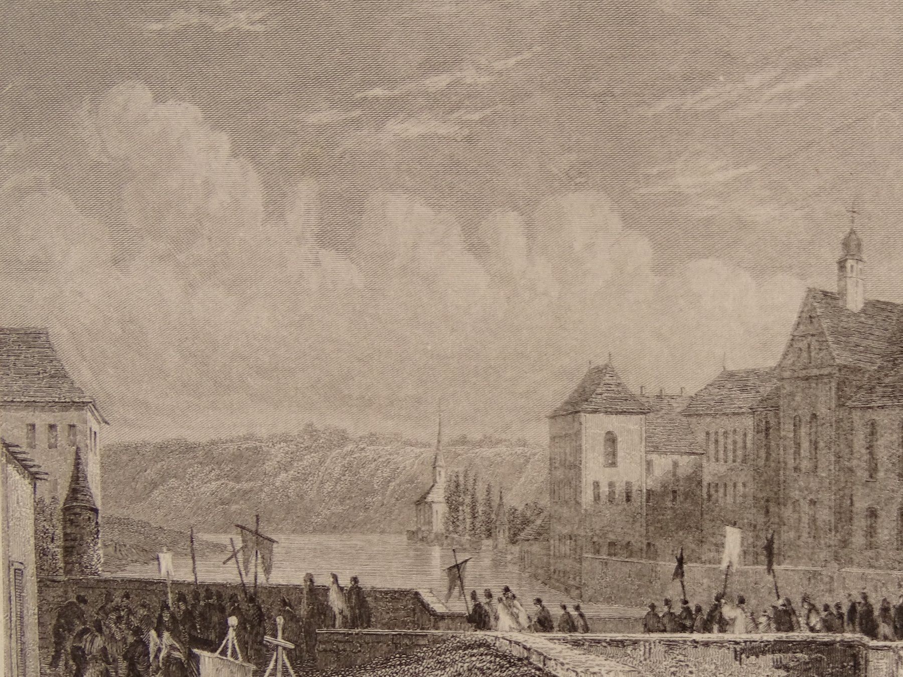 Incisioni: RHEINAU, STAHLSTICH 1832 – Usato da Grüningen venduto da Kartensammler 3