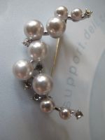 Elegante Brosche mit Perlen und Strass - Zeitlos schön!