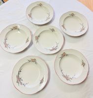 6 Stk. Villeroy & Boch "Rosette" Teller, ca. 22.5x3.5 cm