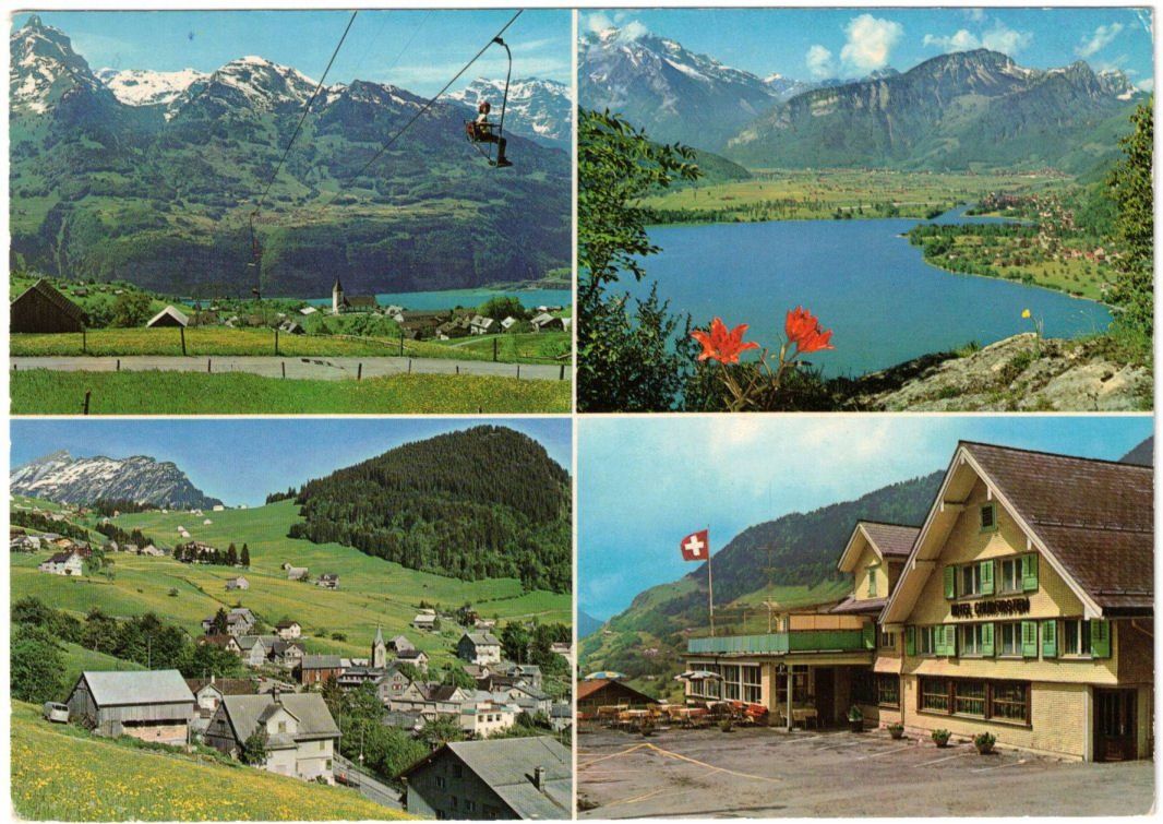 Cartoline postali: Amden - 4 Bild AK – Usato da Binningen venduto da Mountainrider