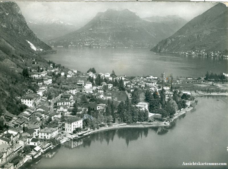 Cartoline postali: Melide + 1958 – Usato da Emmenbrücke venduto da teestube