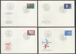 1960, FDC, Werbe- und Gedenkmarken (Nr. 351–354)