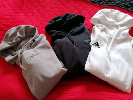 Herren Hoodies  Schwarz Weiss und Grau Grösse S