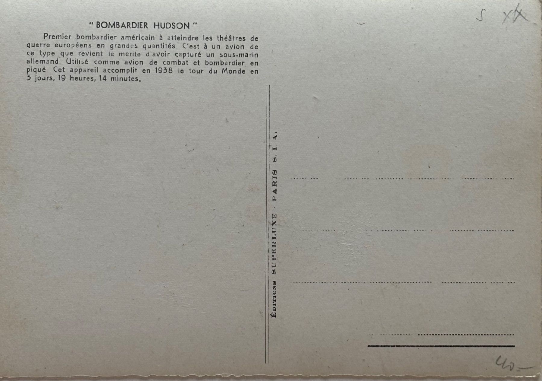 Cartoline postali: Kriegsflugzeug Bombardier Hudson Lockheed, USA – Usato da Frauenfeld venduto da Merk52 1