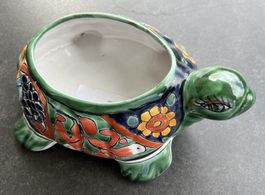 Pot de fleur artisanal en céramique (Talavera) Puebla Mex.