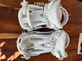 Nitro Wizard Snowboardbindung in Weiss, Grösse L