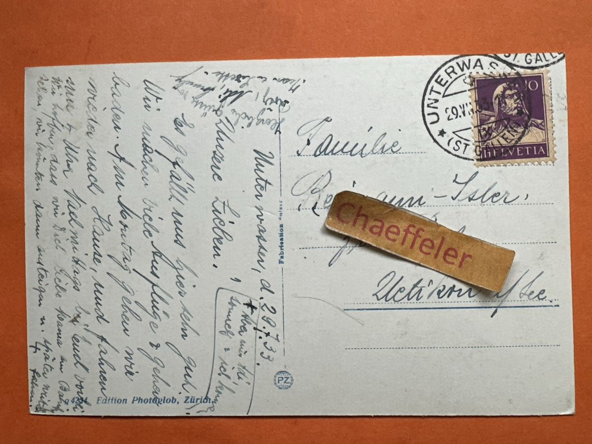 Cartes postales: Alte Ansichtskarte Graeppelen See mit Schafberg, 1933 – D'occasion à Zürich par Chaeffeler 1