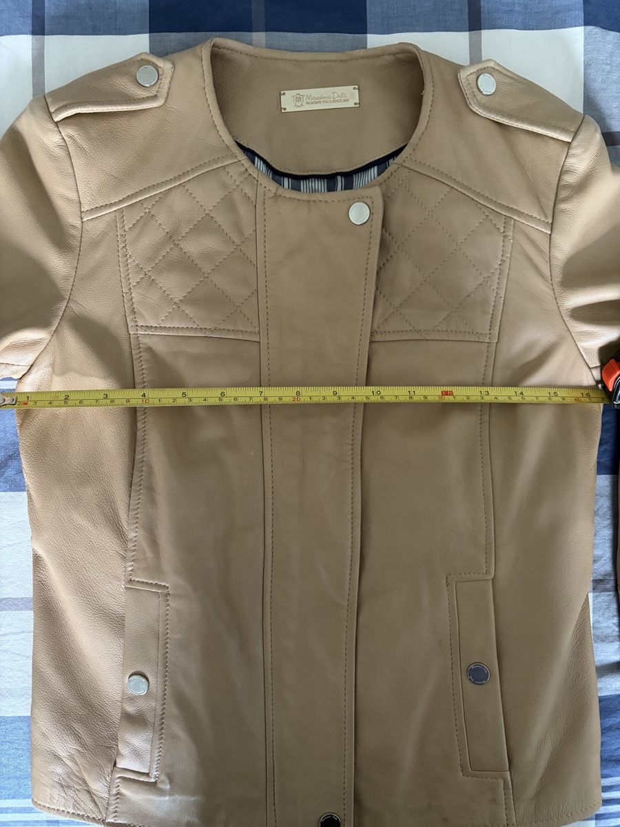 Massimo Dutti Giacche: Massimo Dutti - Beige Leather Jacket - size S – Usato da Zug venduto da digalvao 6