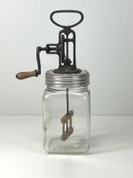 Antike Buttermühle mit Gusseisen Kurbelmechanik 2 Liter