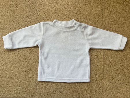 Pullover aus Plüsch für Babies, weiss, Gr. 62
