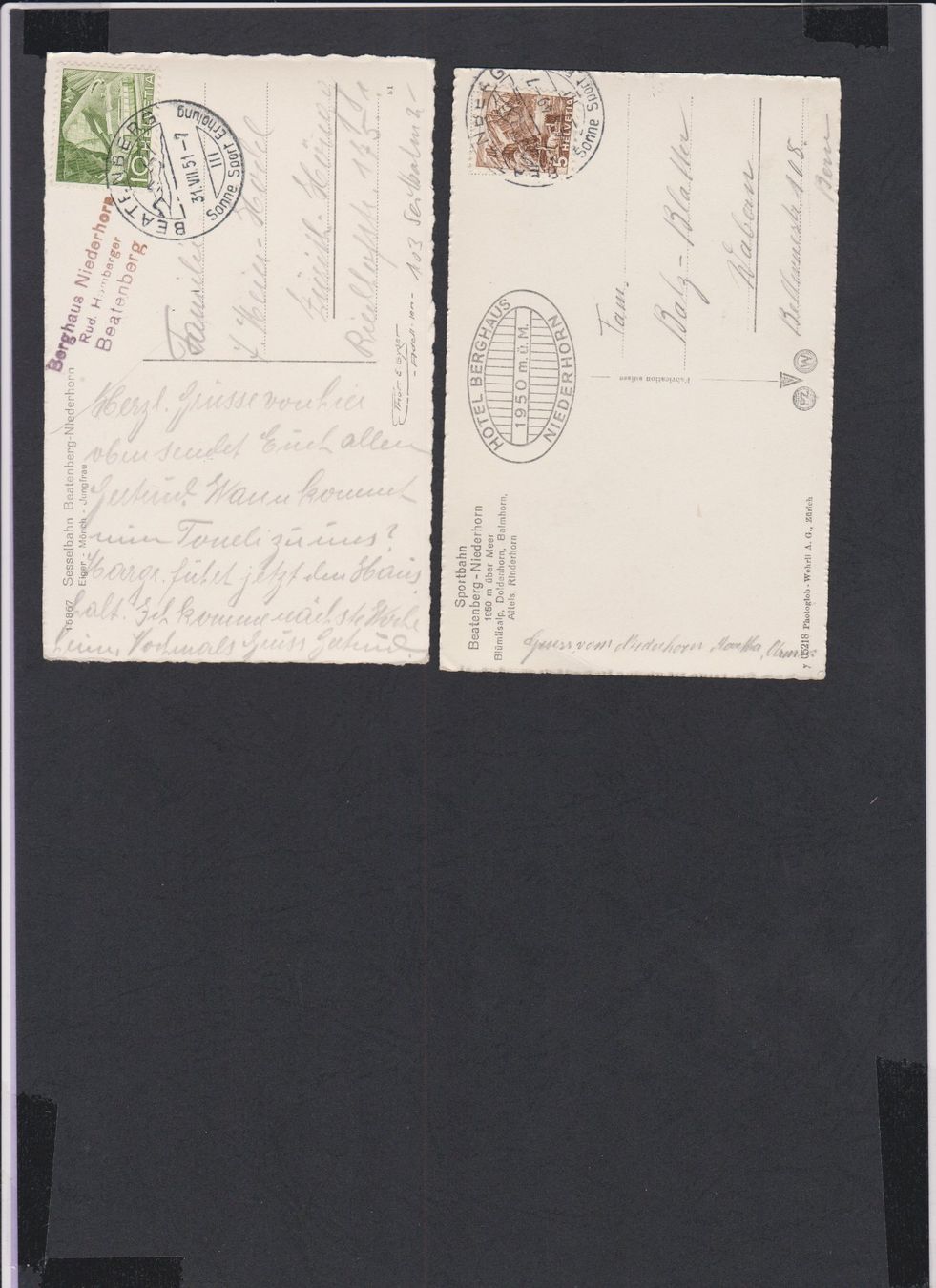 Cartoline postali: Sesselbahn in Beatenberg   :   6 alte Ansichtskarten – Usato da Vitznau venduto da Ropaku 3