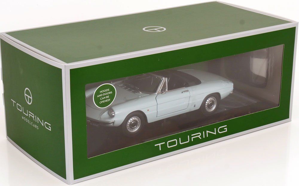 Alfa Romeo Modellini d'auto: Alfa Romeo Duetto Spider 1966-1969 hellblau/ Verdeck schwarz – Nuovo e nell'imballaggio originale da Gerlafingen venduto da espero88 9