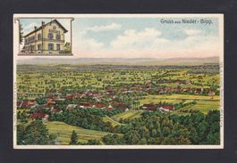 NIEDERBIPP - Bahnhof, Litho um 1905