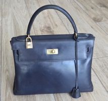 Hermès Kelly 28 Box Calf Marine vintage 1991 gold hw