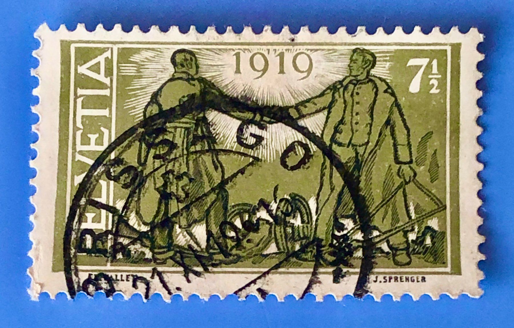 Tutti i francobolli: Nr.143 mit Stempelt Friedensmarken 1919    – Usato da Aarau venduto da Billa007