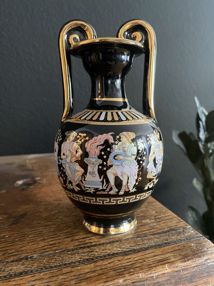 Vasi & Recipienti: Griechische Vase 24 Karat Gold – Nuovo (secondo la descrizione) da Möhlin venduto da Devilspunchbowl