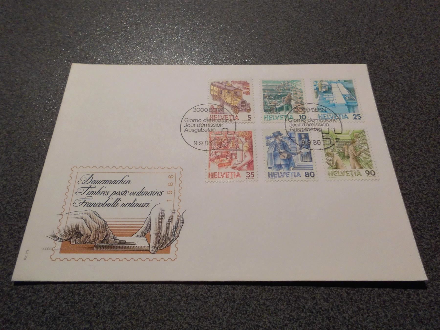 Tutti i francobolli: Dauer - Briefmarke auf Couvert Ausgabe 09. – Usato da Zürich venduto da abraxas1291