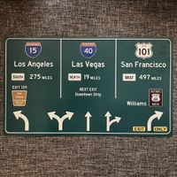 Roads Schild Metal Art