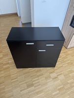 Kommode Schwarz Matt 75cm Hoch