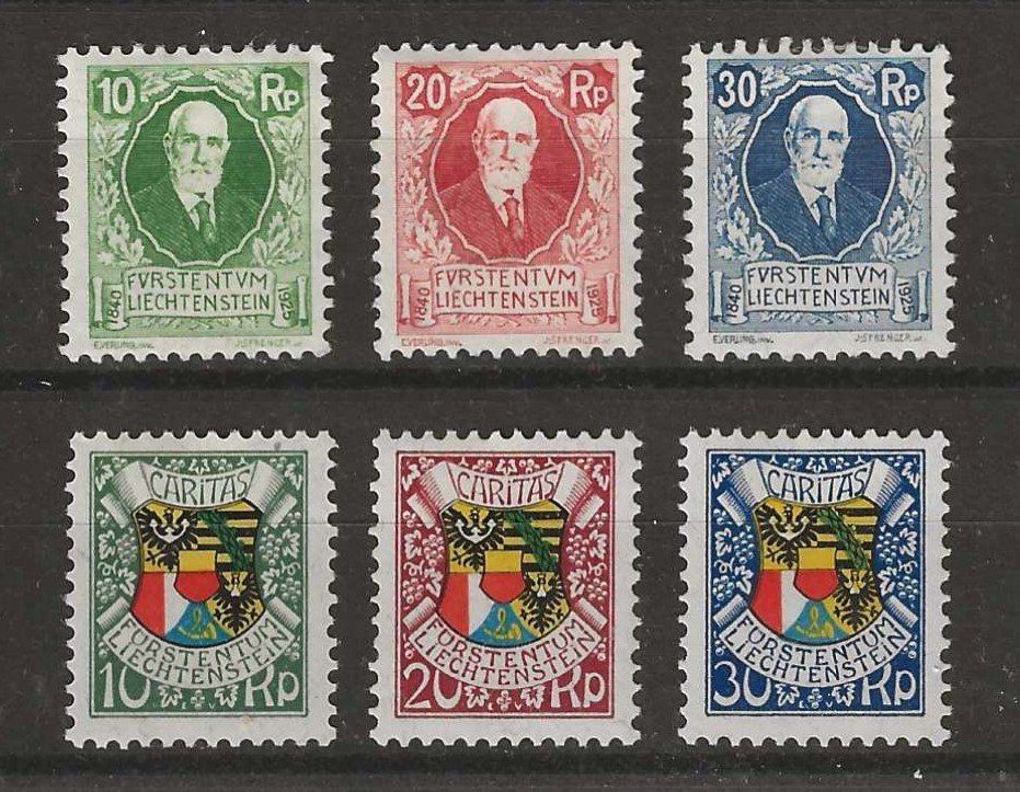 Tutti i francobolli: 1925/1927 : FL Sondermarken W1 - W6 – Nuovo (secondo la descrizione) da Gümligen venduto da Geniusbuy