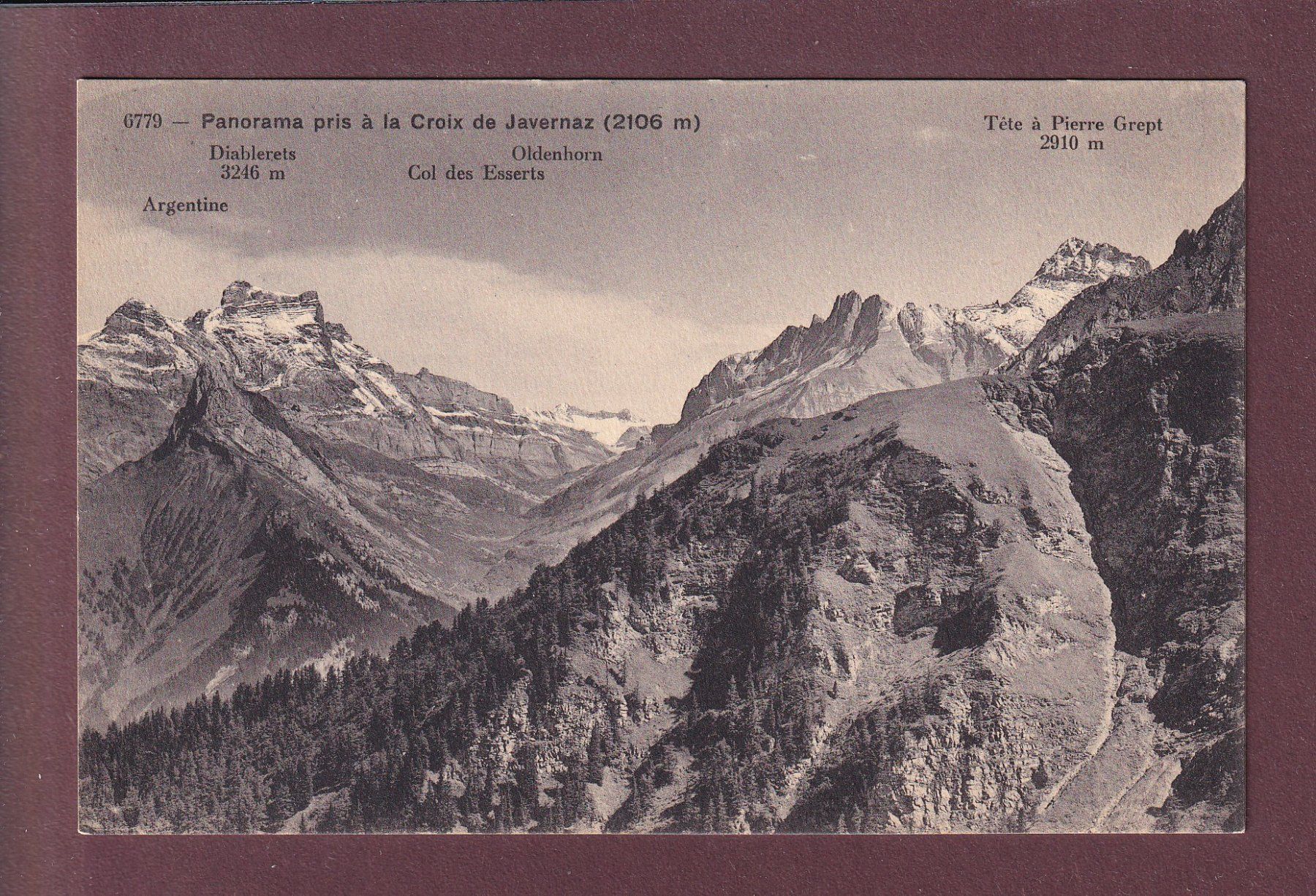 Ansichtskarten: CROIX DE JAVERNAZ - Panorama – Gebraucht aus Pully von nicecards