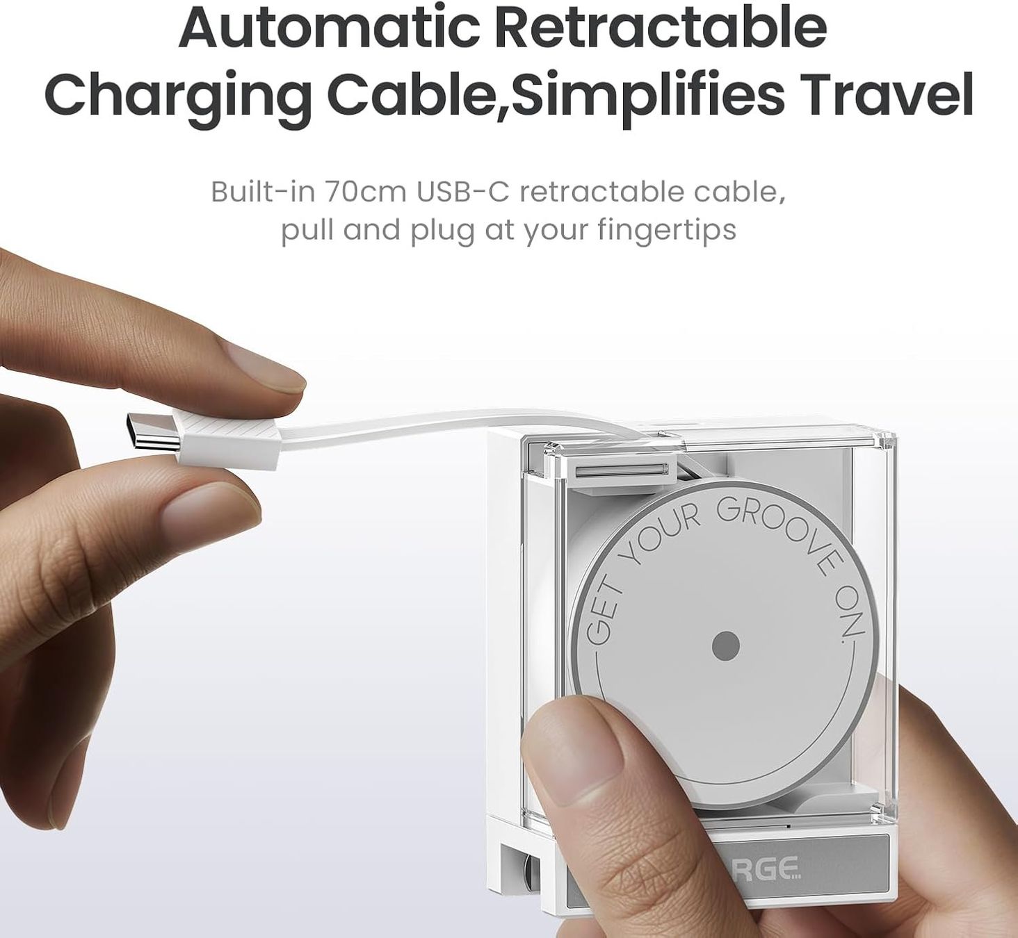 Caricabatterie: SHARGE 65W USB-C Ladegerät Retractable, weiss – Usato da Grosshöchstetten venduto da Professio7 2