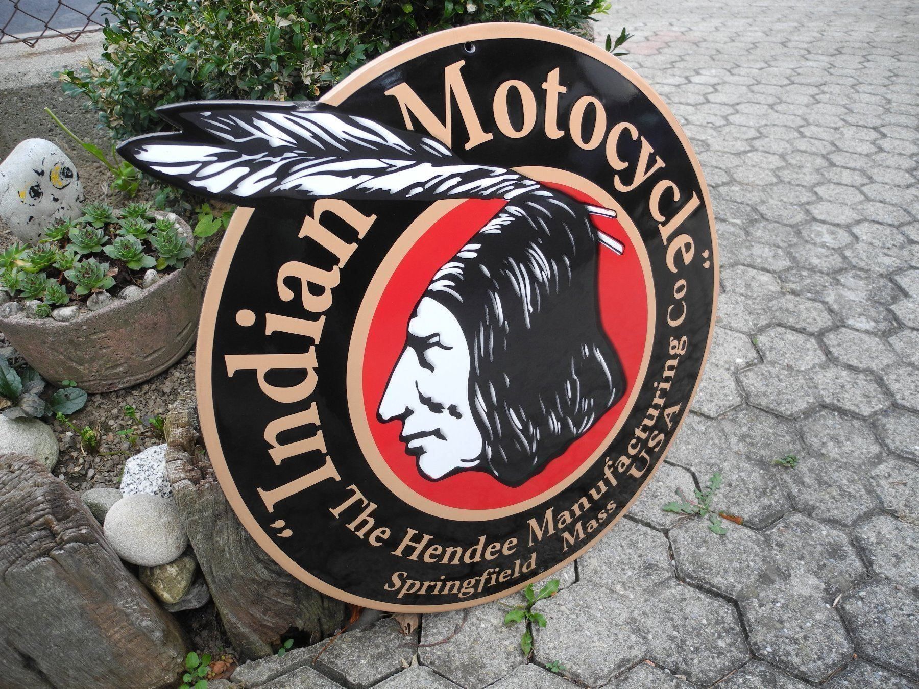 Indian Motorcycle Schilder: INDIAN MOTOCYCLES EMAILSCHILD – Neu (gemäss Beschreibung) aus Reinach AG von Huckleberrysix 2