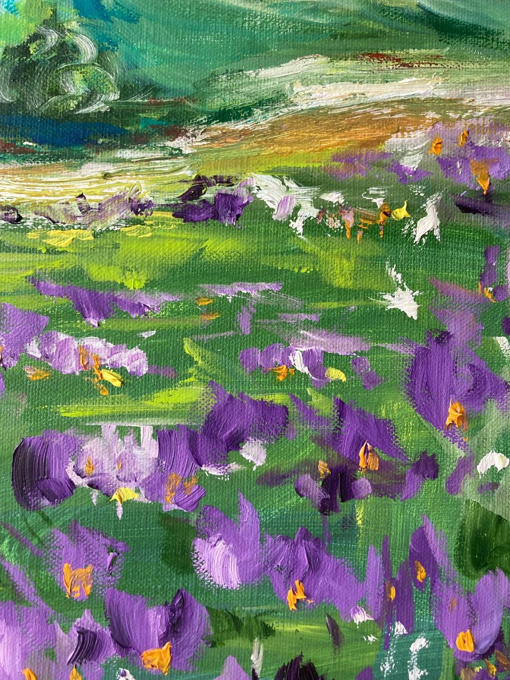 Dipinti: Berglandschaft mit Blumenwiese, Original Ölgemälde – Nuovo (secondo la descrizione) da Cham venduto da Felha 7