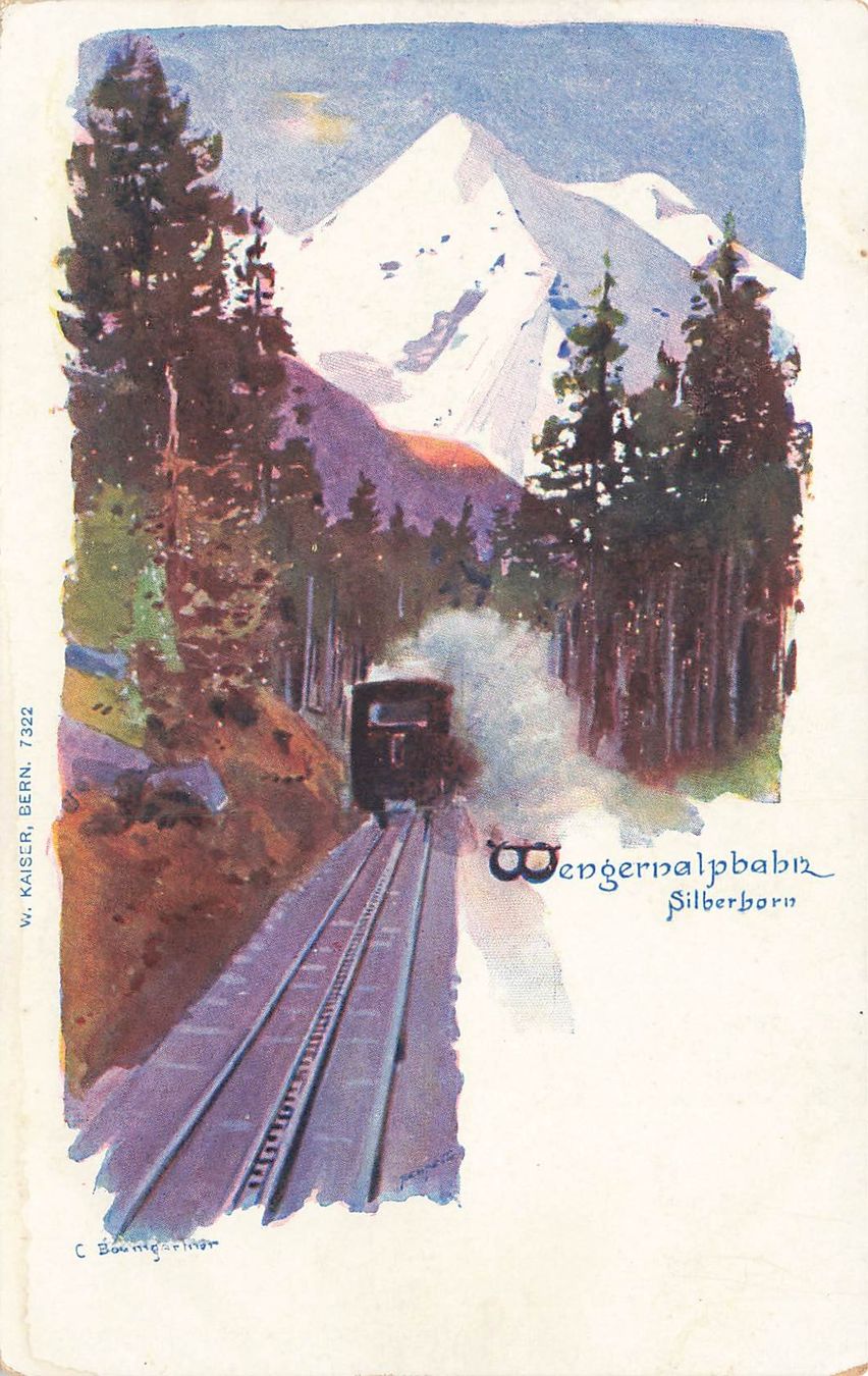 Ansichtskarten: Wengernalpbahn Silberhorn – Gebraucht aus Schwyz von Seffi56