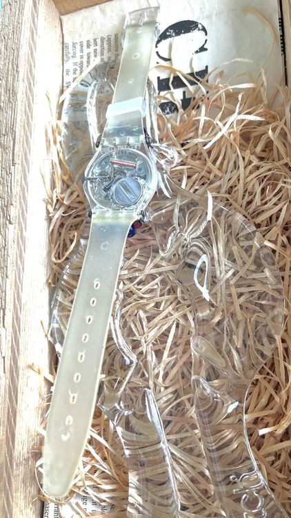 Swatch Montres: Swatch Damenuhr, Vintage, mit Holzbox, Sammlerstück! – D'occasion à Grenchen par chththl 6