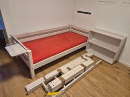 Flexa Hochbett mit Pult und Regal