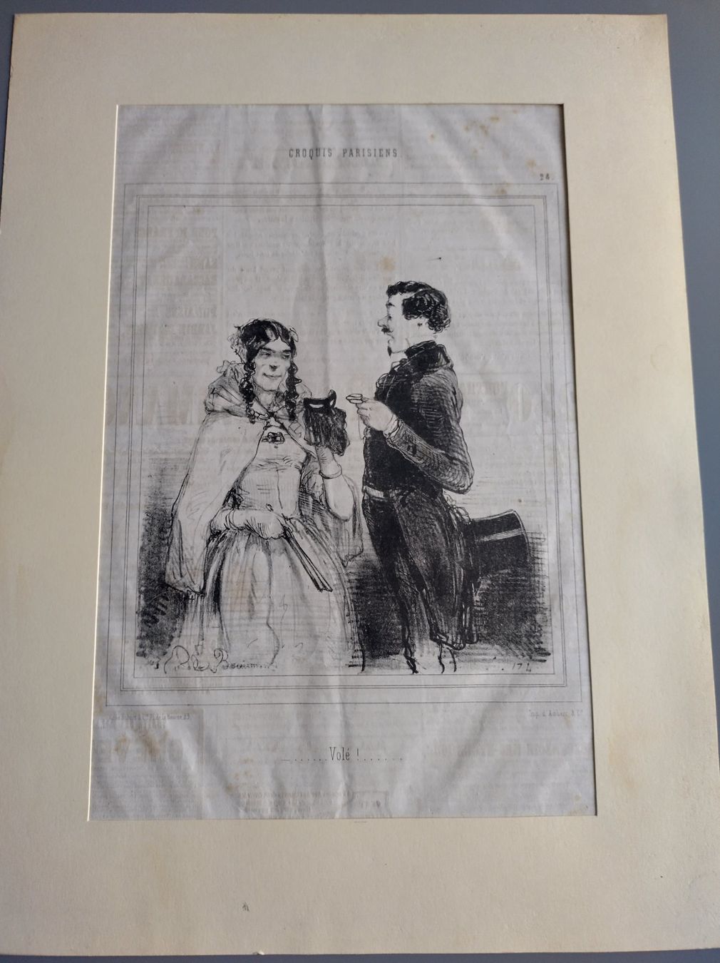 Grafiken & Lithographien: DRUCKGRAFIK LE CHARIVARI 1847 – Gebraucht aus Oberwil BL von Fgquerschleeger