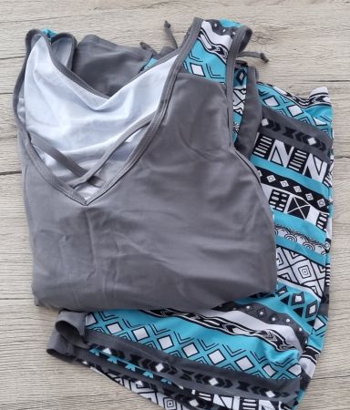 Tankini mit Muster, Gr. XXL