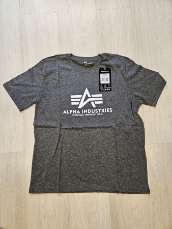 Alpha Industries Basic T-Shirt - Charcoal Heather L Neu