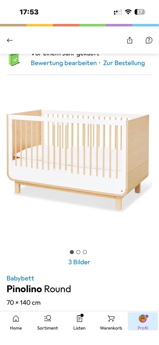 Lits: Pinolino Round - Babybett – Neuf (Voir description) à Zürich par ZuriiiCity