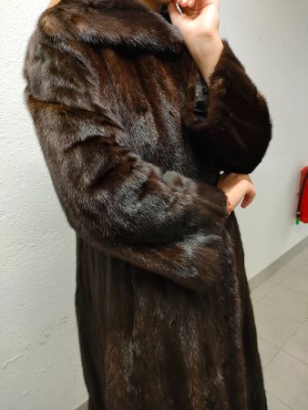 Manteau en fourrure de Vison authentique / Nerzpelzmantel