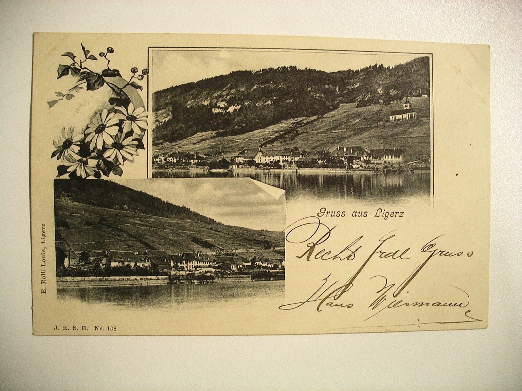 Cartoline postali: s/wAK  LIGERZ – Usato da Oberhofen am Thunersee venduto da luuping99