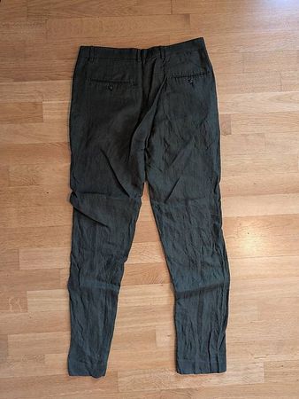 Leinenhose lang Herren olivgrün