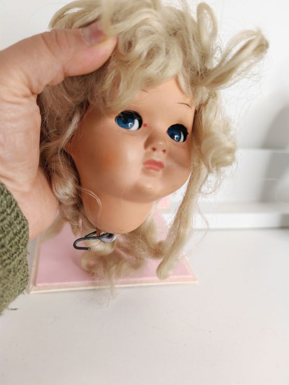 Reproduction Allemagne 208 Peint Porcelaine Poupée Tête Our Code G