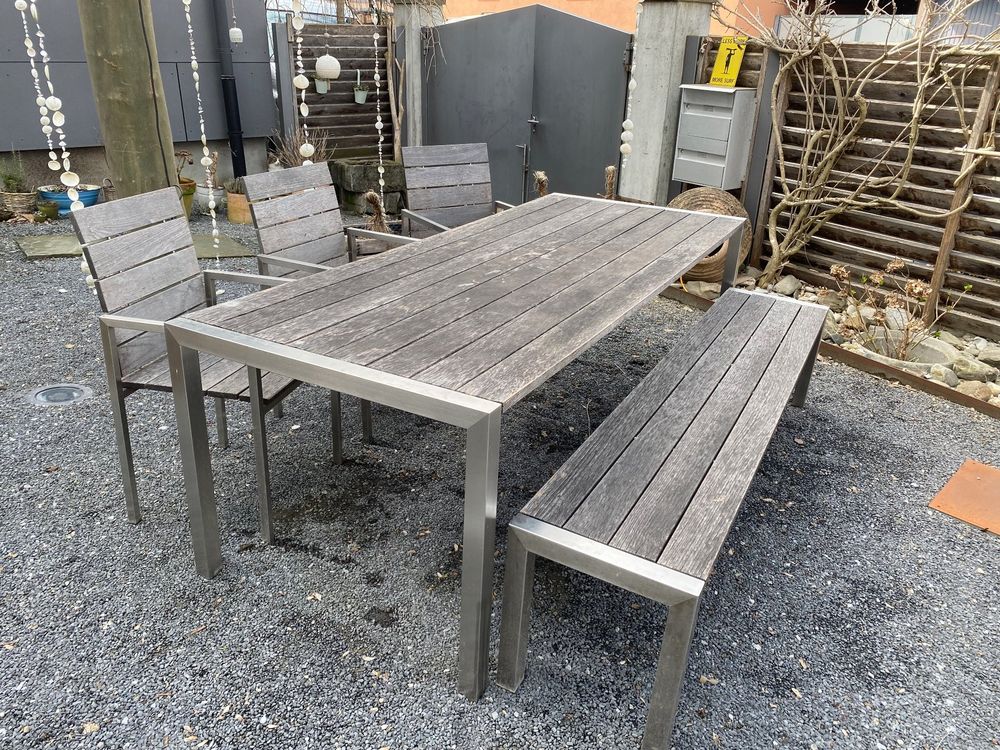 Gartentisch mit Bank + Stühlen Kaufen auf Ricardo