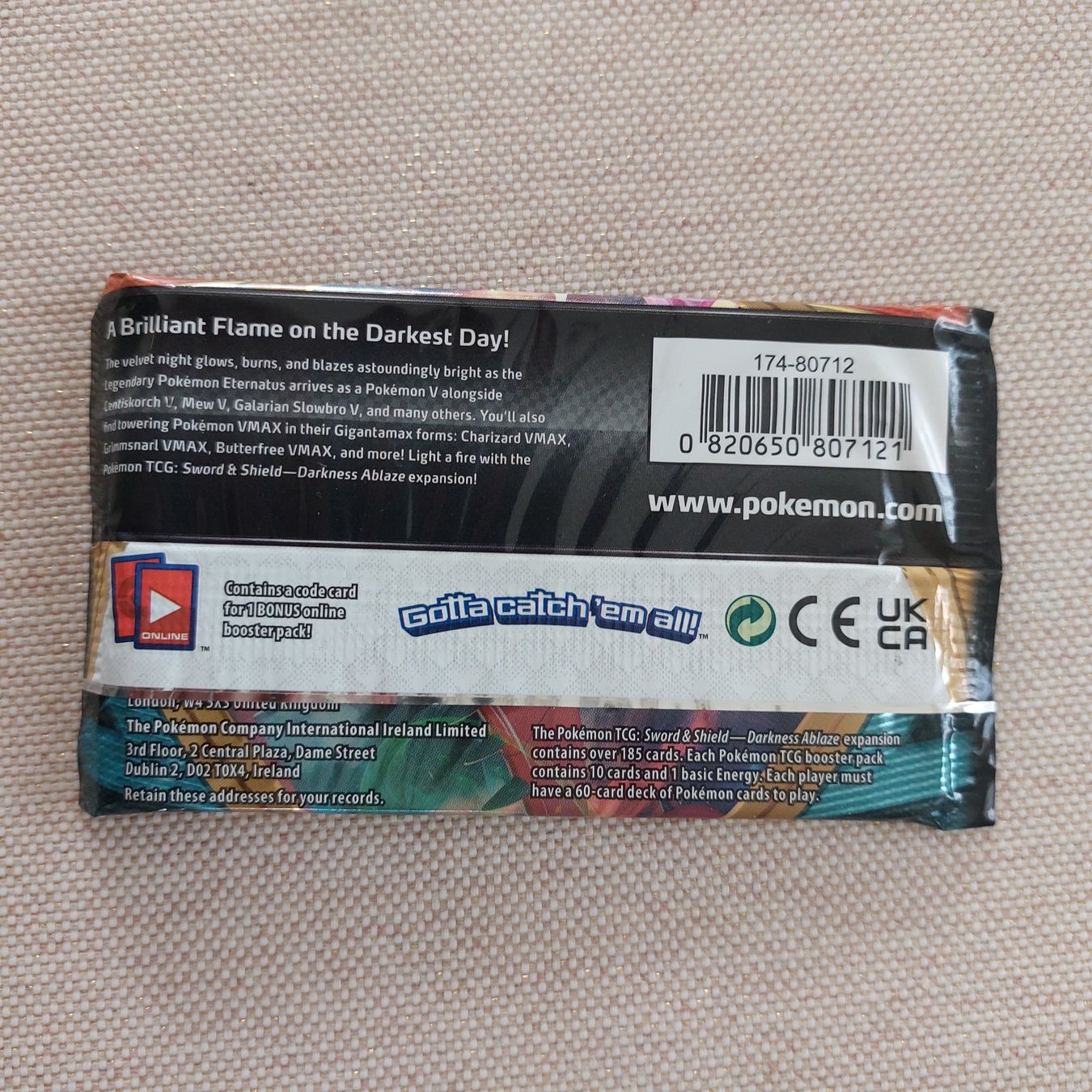 Pokémon Carte collezionabili: Pokemon Darkness Ablaze Booster EN – Nuovo e nell'imballaggio originale da uzwil venduto da Cama1 1