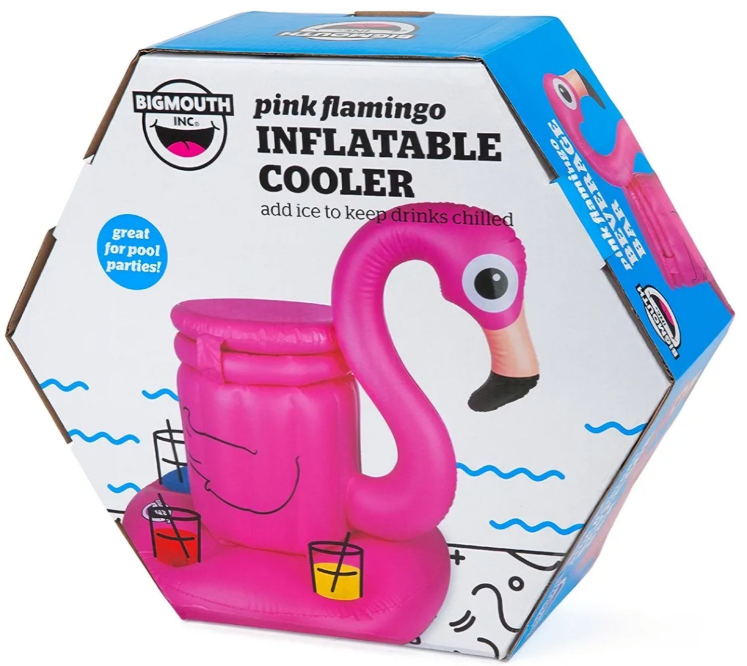 Schwimmringe: Flamingo-Getränkekühler  "Neu"  – Neu und originalverpackt aus Uster von esko.swiss